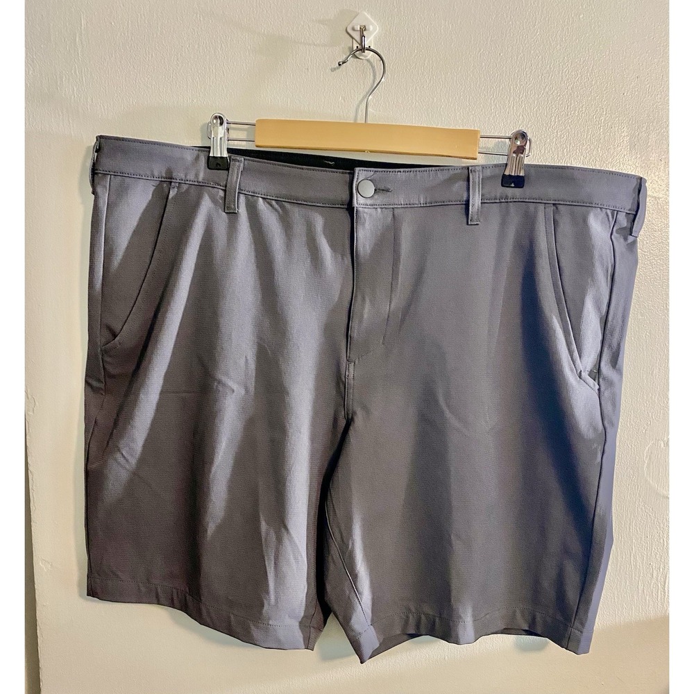 NWT MEN'S GEORGE ABOVE‎ THE KNEE 10" INSEAM GRAY FLAT FRONT STRETCH SHORTS Sz 42